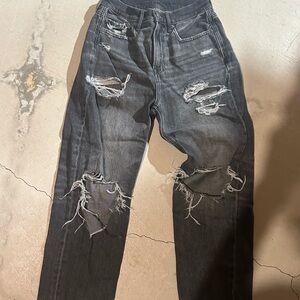 american eagle low rise ripped jeans